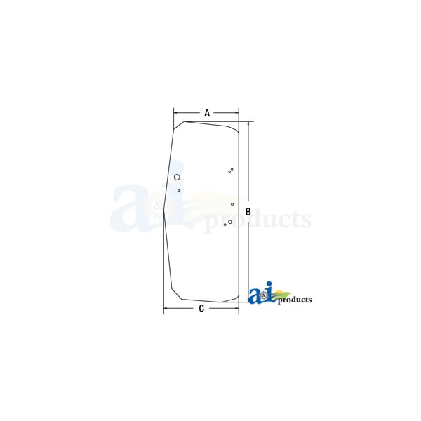 Glass, LH Door 62" x34" x4"